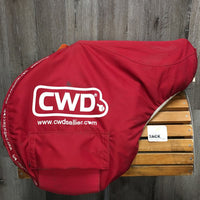 17.5 M/W *5" CWD 2Gs Close Contact, Red CWD fleece lined Cover, 2 Billet Guards, Wool Flocking, Small Front & Back Blocks, Flaps: 14.5"L x 14.75"W Serial #: SE25 S2 TR 3C PA ST RT 13 21457
