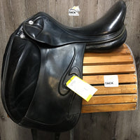 18" MW *5.5" Prestige Monoflap Dressage, Navy Prestige Cover, Xlg Exterior Front Block, Wool Flocking, Flaps: 16.5"L x 13"W Serial #: 18 33 04920412 MS6
