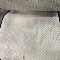 Dressage Saddle Pad x1 piping *gc, clean, v. stained, mnr hair, pilling, piping rubs, threads
