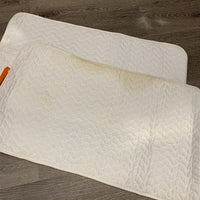 Pr Thin Cotton Quilt Leg Quilts *gc, older, clean, stains, threads/undone stitching
