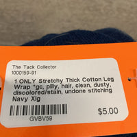 1 ONLY Stretchy Thick Cotton Leg Wrap *gc, pilly, hair, clean, dusty, discolored/stain, undone stitching
