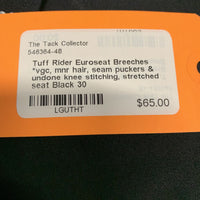 Euroseat Breeches *vgc, mnr hair, seam puckers & undone knee stitching, stretched seat
