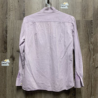 LS Show Shirt, 0 collar *gc, older, seam puckers, mnr pits, clean, snags
