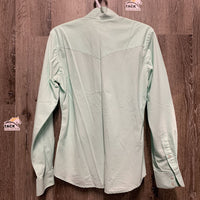 LS Show Shirt, 0 collar *gc, clean, mnr hair, pills, older, seam puckers, mnr pits
