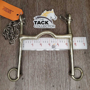 Gaited LS Thin Low Port Weymouth, Curb Chain *gc, clean, film, stains, oxidized, sm scuffs