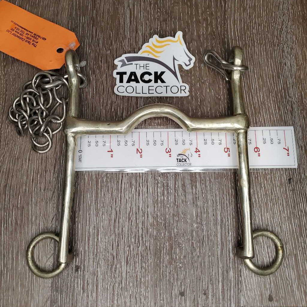 Gaited LS Thin Low Port Weymouth, Curb Chain *gc, clean, film, stains, oxidized, sm scuffs