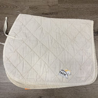 Thin Quilt Terry Cloth Underside Jumper Pad *gc, mnr dirt, stains, hair, dingy, pilly, threads, sm hole, puckered
