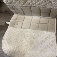 Thick Back Quilted Dressage Pad *fair, stained, dingy, sm hole, unstitched weak velcro, puckered, threads
