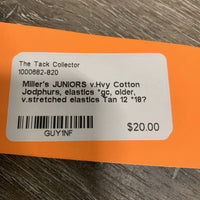 JUNIORS v.Hvy Cotton Jodphurs, elastics *gc, older, v.stretched elastics
