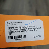 Breeches, Side Zip *fair, older, faded, v. pilly, stretched knees, hairy velcro, stains
