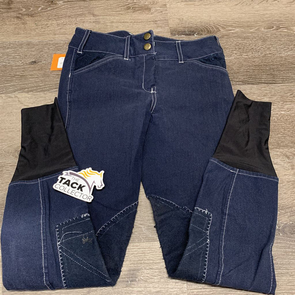 Euroseat Breeches *gc, older, faded, v.pilly/rubs, seam puckers, mnr dirt & stains