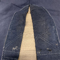Euroseat Breeches *gc, older, faded, v.pilly/rubs, seam puckers, mnr dirt & stains
