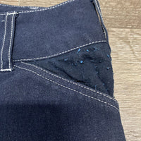 Euroseat Breeches *gc, older, faded, v.pilly/rubs, seam puckers, mnr dirt & stains
