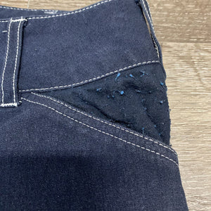 Euroseat Breeches *gc, older, faded, v.pilly/rubs, seam puckers, mnr dirt & stains