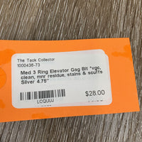 Med 3 Ring Elevator Gag Bit *vgc, clean, mnr residue, stains & scuffs
