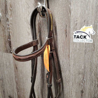 FS Rsd Bridle *MISMATCHED, gc, white film, nameplate, dirt, scraped edges, tight keepers
