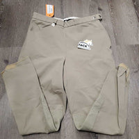 Euroseat Breeches, side zip *vgc, older, undone dart stitching, seam puckers
