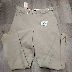 Euroseat Breeches, side zip *vgc, older, undone dart stitching, seam puckers