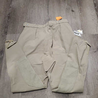 Euroseat Breeches, side zip *vgc, older, undone dart stitching, seam puckers
