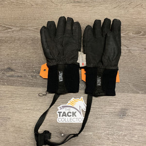 Pr Thinsulate Winter Riding Gloves, connecting elastic *gc, threads, dirty