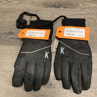 Pr Thinsulate Winter Riding Gloves, connecting elastic *gc, threads, dirty
