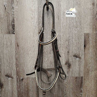 Rsd Braided Bridle *0 Flash, BROKEN Cheek, mismatched, v.dry, v.stiff, older
