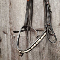 Rsd Braided Bridle *0 Flash, BROKEN Cheek, mismatched, v.dry, v.stiff, older
