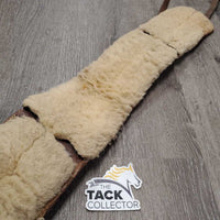 Soft Leather * Sheepskin Neck Sweat? *gc, clean, thin edges, stretched straps, xholesolder, white film/mildew
