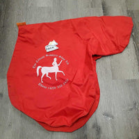 Hvy Jump Saddle Storage Bag - Cover "The Centaur Shop" *vgc, mnr stains, sm scuffs, threads, older
