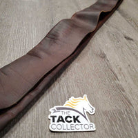 3 Fold Leather Girth, x1 els *gc, older, mnr dirt, cut @ top, v.long elastics, stains
