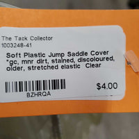 Soft Plastic Jump Saddle Cover *gc, mnr dirt, stained, discoloured, older, stretched elastic
