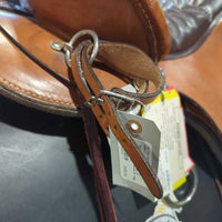 16" *1/Med (high wither/Wide ribs)Tucker Endurance Saddle, 2 Leather Latigos, 4 billets, 4 leather ties, Pr Leather Hobbles & Stirrups, Wool Felt Panels, Angled Rear Billet, Adjustable Position In-Skirt Rigging Serial: 159-540-7134-21 20134111
