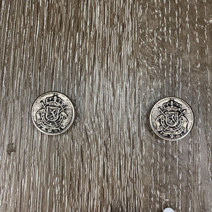 3 prs: 2 Decorative "Button" Tops & 4 small magnets Magnetic Western Horsemanship Show Number Holders *vgc