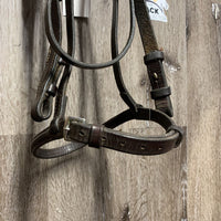 Rsd Bridle *fair, v.stiff, mnr dirt, dry, creases, dirt jockies, rough underside, tight keepers
