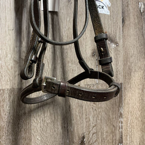 Rsd Bridle *fair, v.stiff, mnr dirt, dry, creases, dirt jockies, rough underside, tight keepers