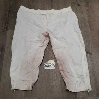 Thin Rain Pants *gc, stains/discolored, unstitched seat seam