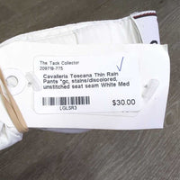 Thin Rain Pants *gc, stains/discolored, unstitched seat seam
