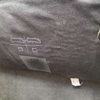Pr Leather Half Chaps, back zips, bag *gc, dirty, scratches, UNDONE Zipper & Bottom Stitching, curled/folded lining, snags
