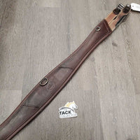 Padded Leather Girth, 2x els, 3x D Rings *gc, dirt, hair, elastic: v.torn, stretched & v,rubbed
