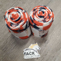 Pr Fleece Polos, Glued on Bling *gc, clean, pilly/clumpy, dingy, hair, missing bling