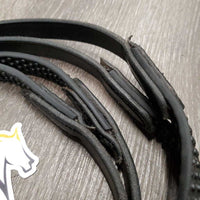 Padded Monocrown Bridle, Bling, Crank, Flash, Soft Rubber Reins *vgc, clean, cut, xholes, rubs, mnr dirt
