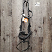 Padded Monocrown Bridle, Bling, Crank, Flash, Soft Rubber Reins *vgc, clean, cut, xholes, rubs, mnr dirt
