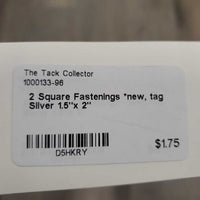 2 Square Fastenings *new, tag
