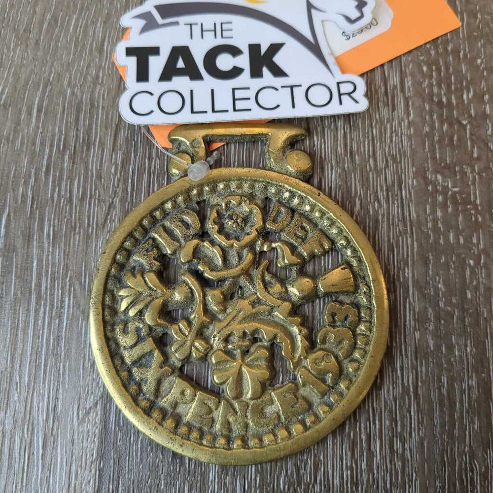 VINTAGE Brass Harness Medallion 