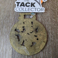 VINTAGE Brass Harness Medallion "Six Pence 1933" *dirty edges
