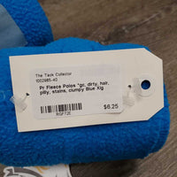Pr Fleece Polos *gc, dirty, hair, pilly, stains, clumpy