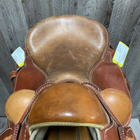14" Talabarteria Trail Saddle - Made in Colombia - 2 stirrups, fenders & hobble straps, Leather Front & Back Cinch & Billets (4), Crupper *NOT RECOMMENDED for RIDING USE - DISPLAY ONLY