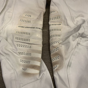 MENS Euroseat Breeches *gc, stains, pills, mnr undone stitching, dingy, seam puckers, discolored seat & legs