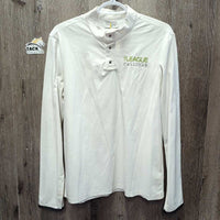 LS Show Polo Shirt, 1/4 Snap Up, attached snap collar "The League Callidae" *xc, puckered embroidery

