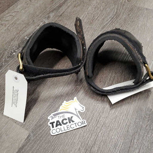 Pr Hind Boots, velcro *gc, scuffs, mnr dirt & hair, hairy velcro, curled lining